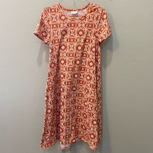 Lularoe | Jessie Dress | Orange T-Shirt Dress w/ Pockets | VGUC | XXS